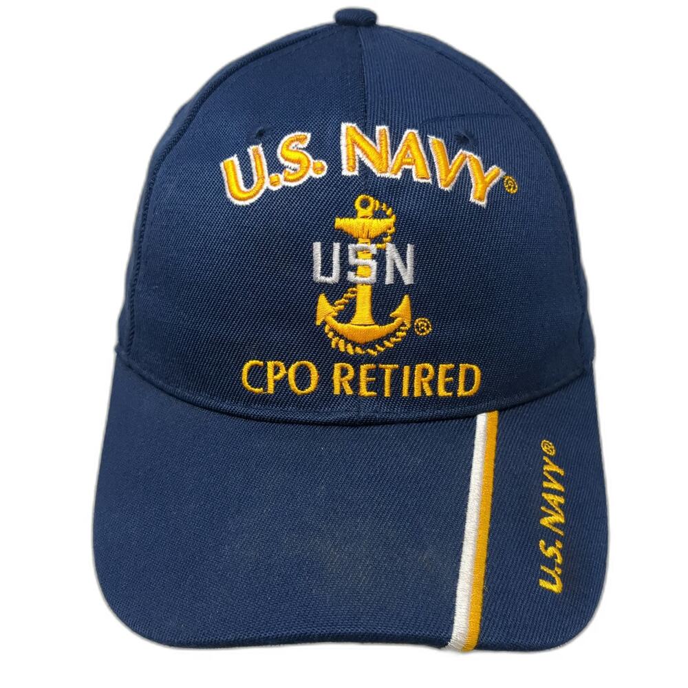 Kys Design CAP U.S. Navy CPO Retired Anchor Hat Blue One Size Baseball Cap